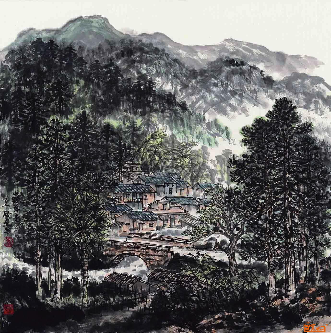 山村暮色